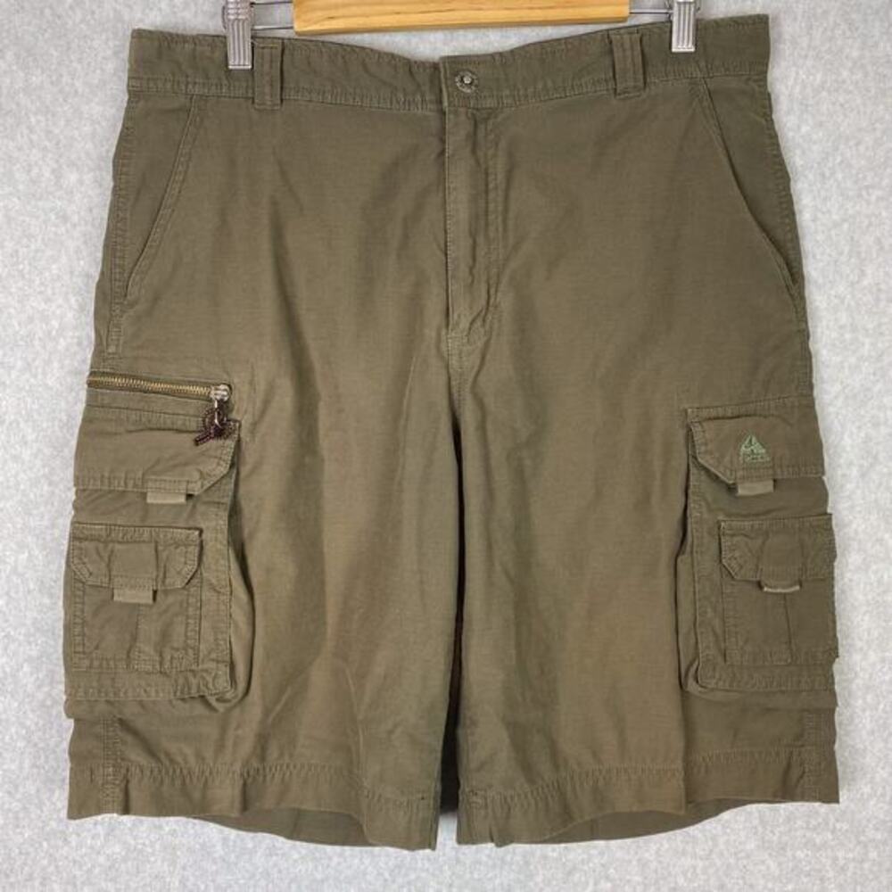 Nike ACG Cargo Shorts Men's Size 36 Green Cotton Blend Casual Outdoor Hiking Y2K
